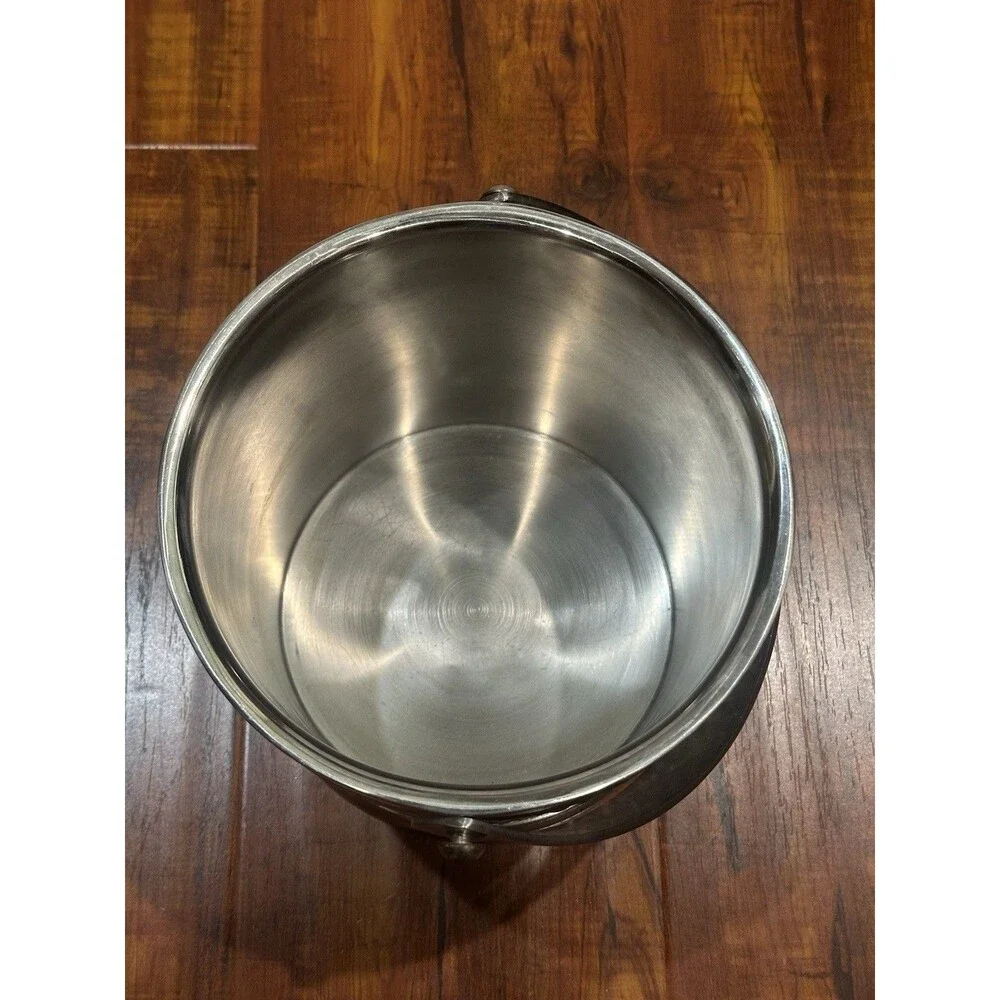 Vintage Ralph Lauren Home Crocodile Repousse Finish Stainless Steel Ice Bucket